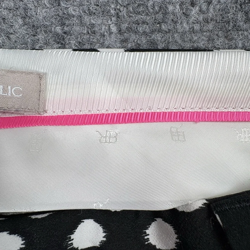 Banana Republic Pants Women 6 Black White Polka‎ Dot Soft Camden Classic Preppy